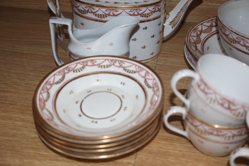 An English porcelain tea / coffee set, circa 1815